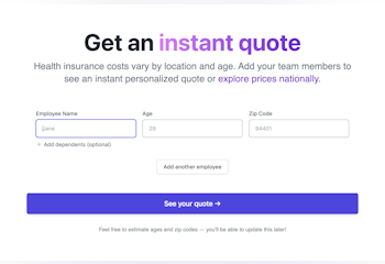 Thatch Health Insurance Cost Calculator