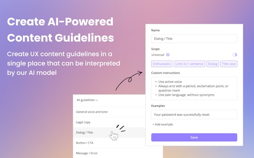 UX Writing Assistant for Teams