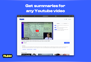 Too Long, Didn't Watch (TLDW) - Youtube