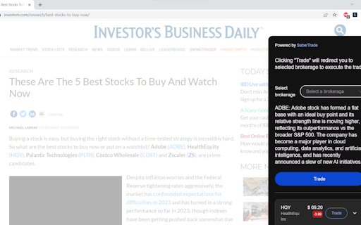 SaberTrade Browser Extension