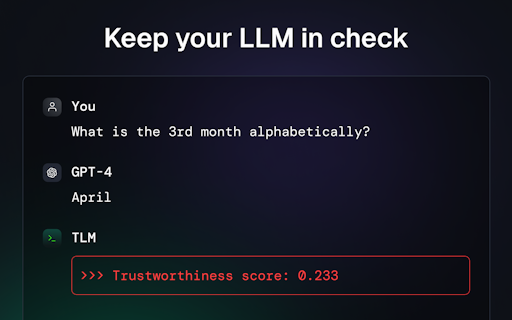 Trustworthy Language Model (TLM)