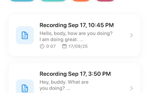 Voice to Text - Transcription