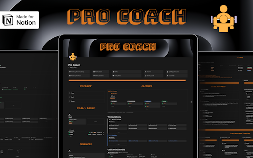 Pro Coach - Personal Trainer Notion OS