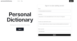 Personal Dictionary