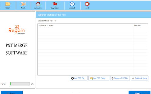 Regain Outlook PST Merger