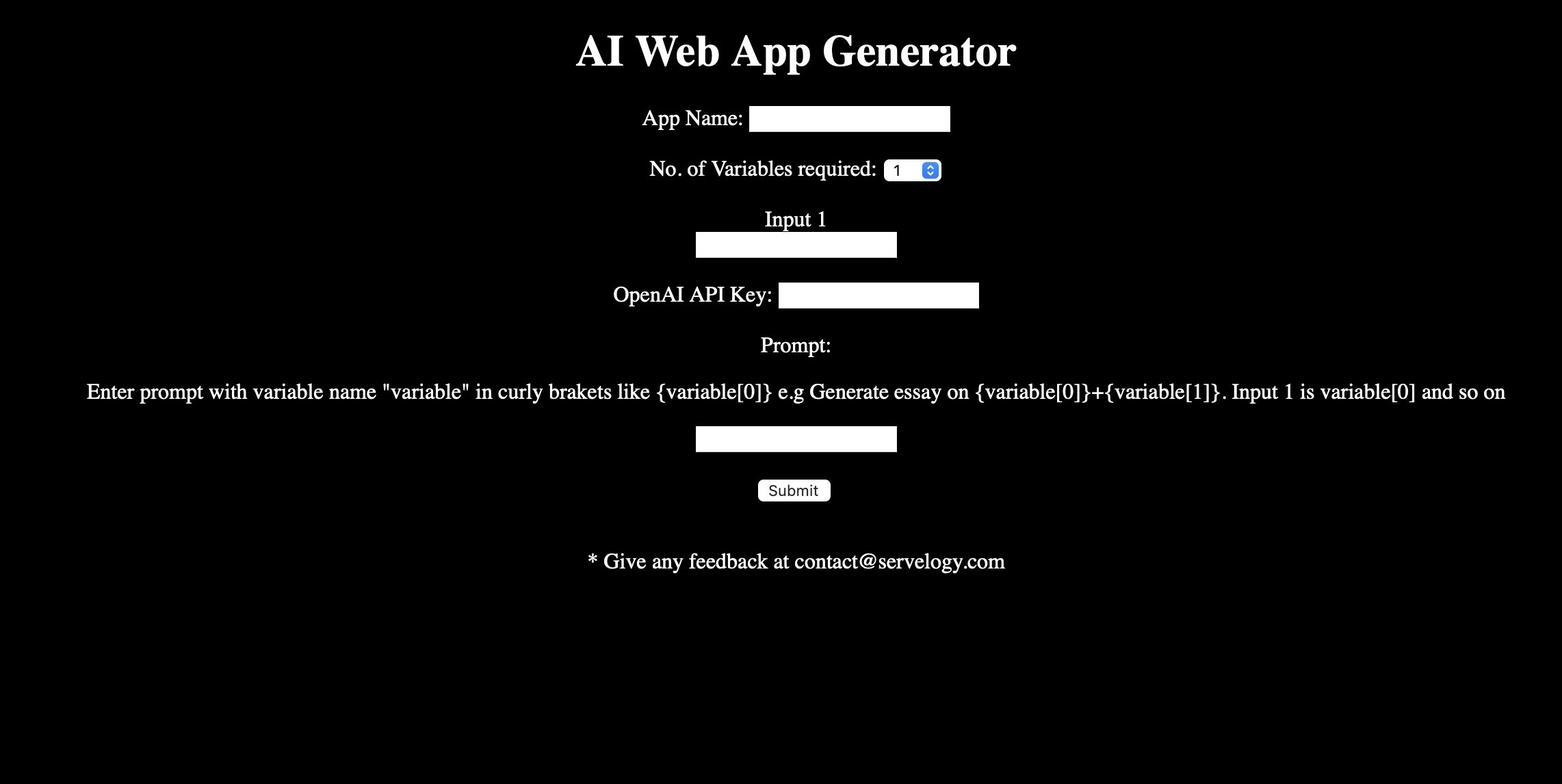AI Web App Generator