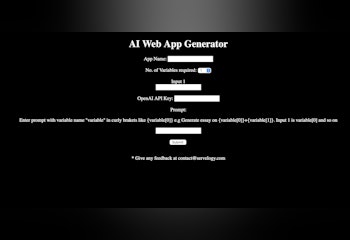 AI Web App Generator