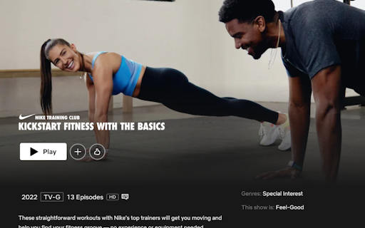 Nike Training Club on Netflix