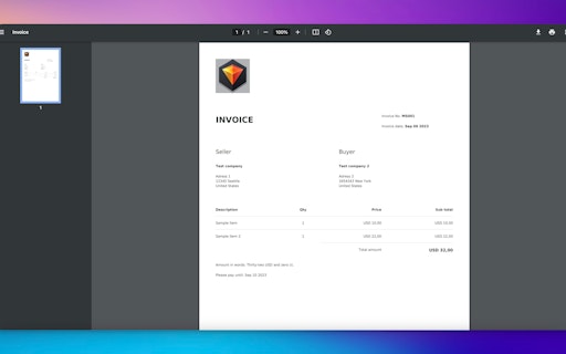 Free Invoice generator