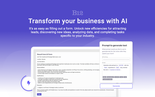 B12 No-code AI