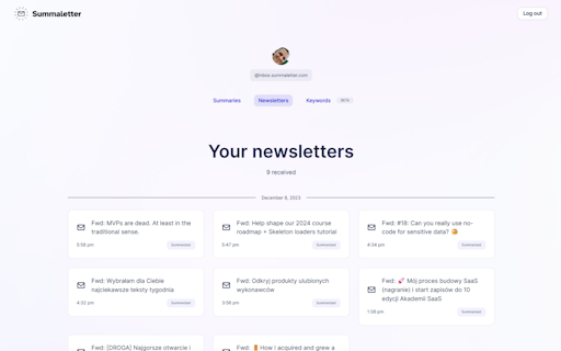 SummaLetter - AI newsletter summarizer