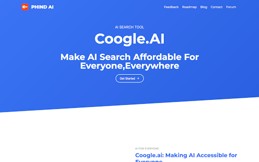 phind ai cheap alternative-coogle.ai