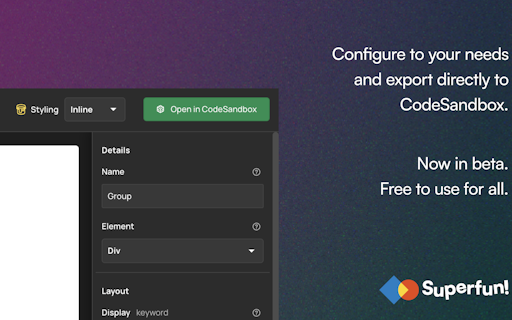Superfun! - Figma to Code for free!