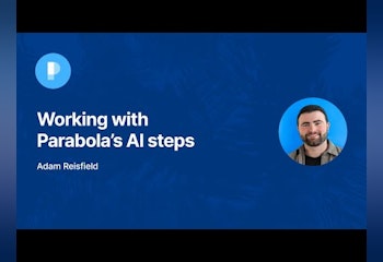 AI-powered Parabola steps