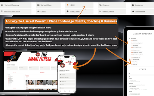 Personal Trainer Notion Template
