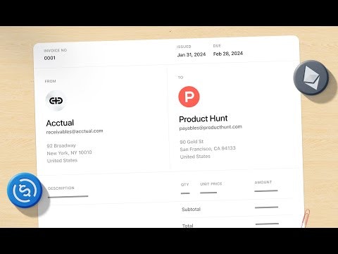 Crypto Invoice Generator by Acctual