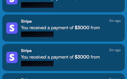 Stripe Payment Notification Generator