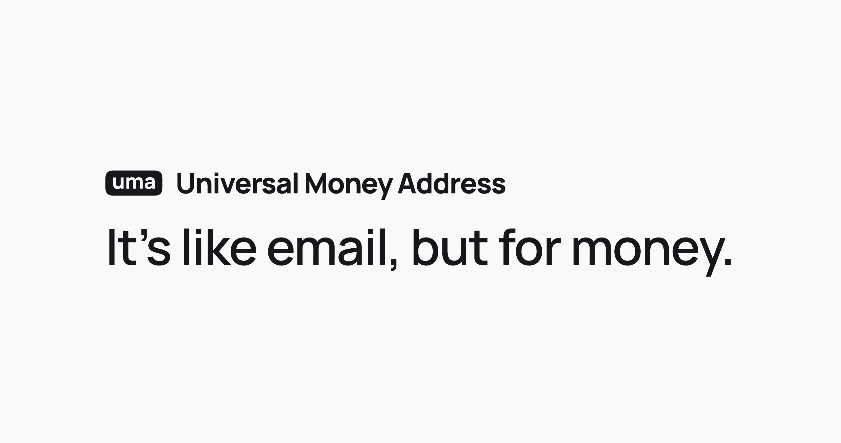 Universal Money Address