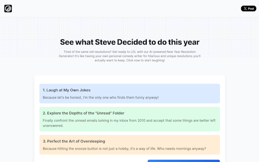 New Year Resolutions AI