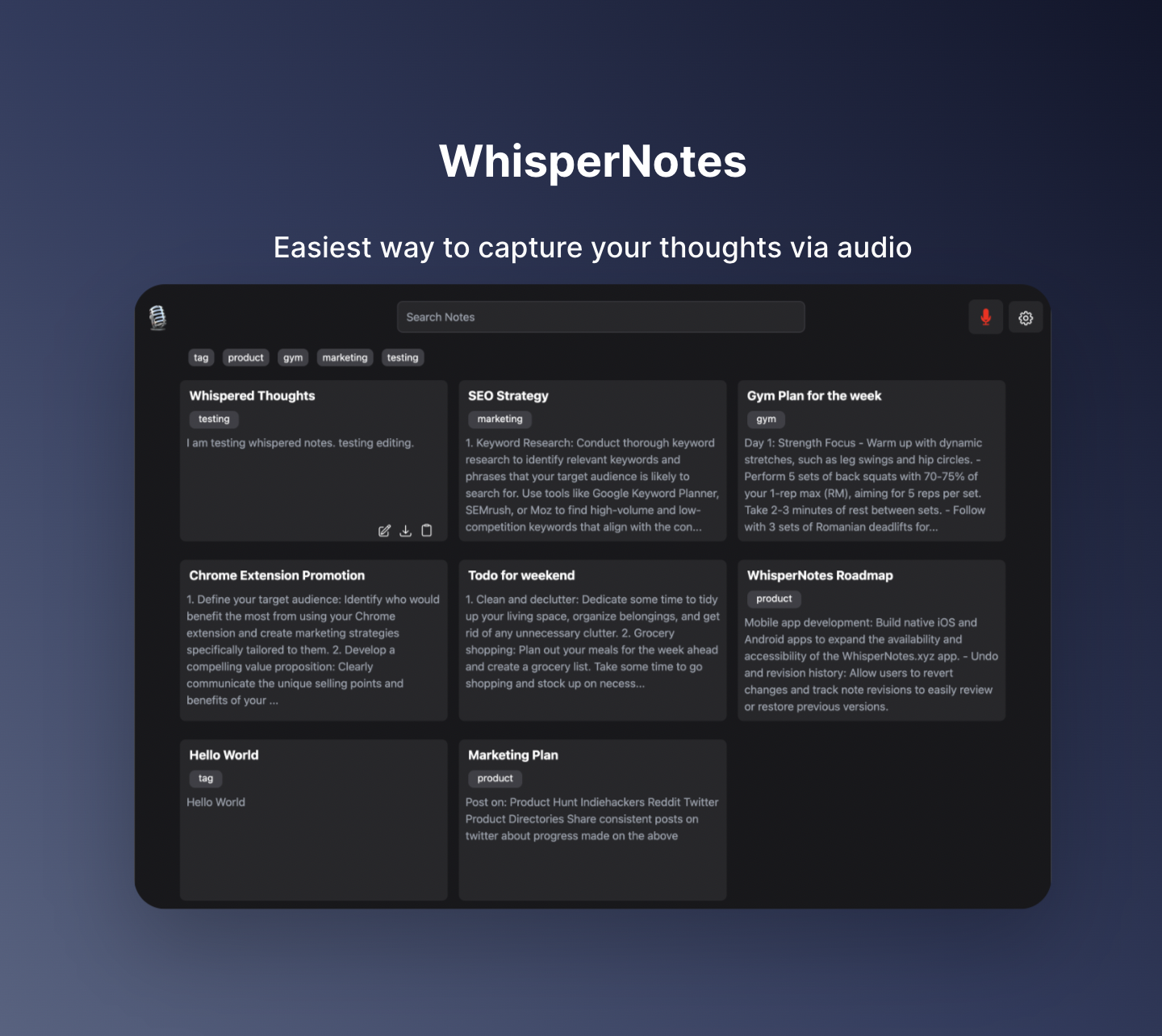 Whisper Notes