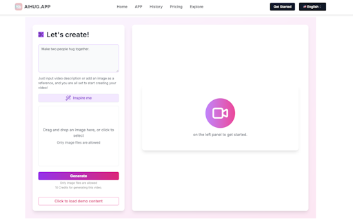 AI Hug Video Generator, Hug Video Studio