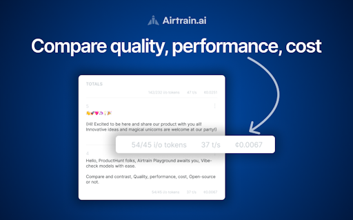 Airtrain.ai LLM Playground