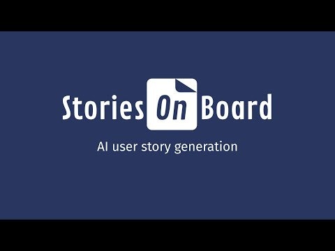 StoriesOnBoard AI User Story Generator