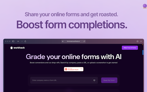 AI Form Roast by WorkHack