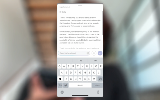 Superhuman AI for iPhone & iPad