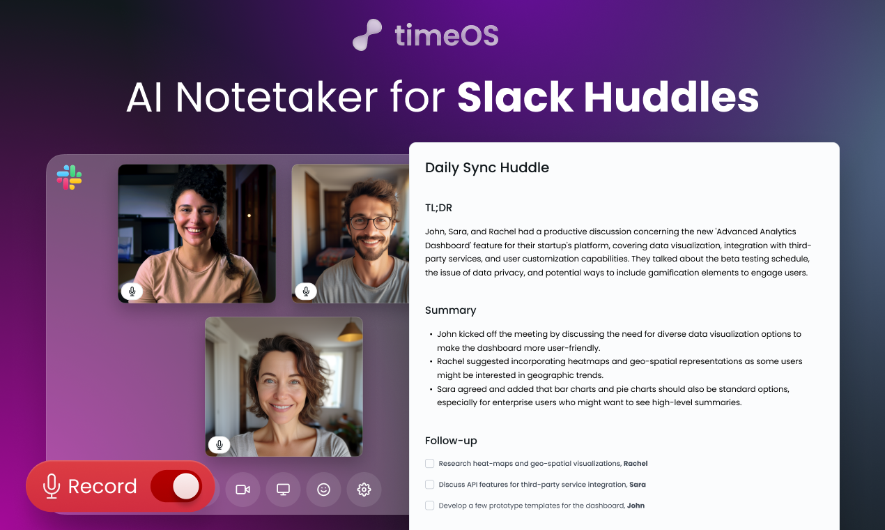 timeOS for Slack Huddles