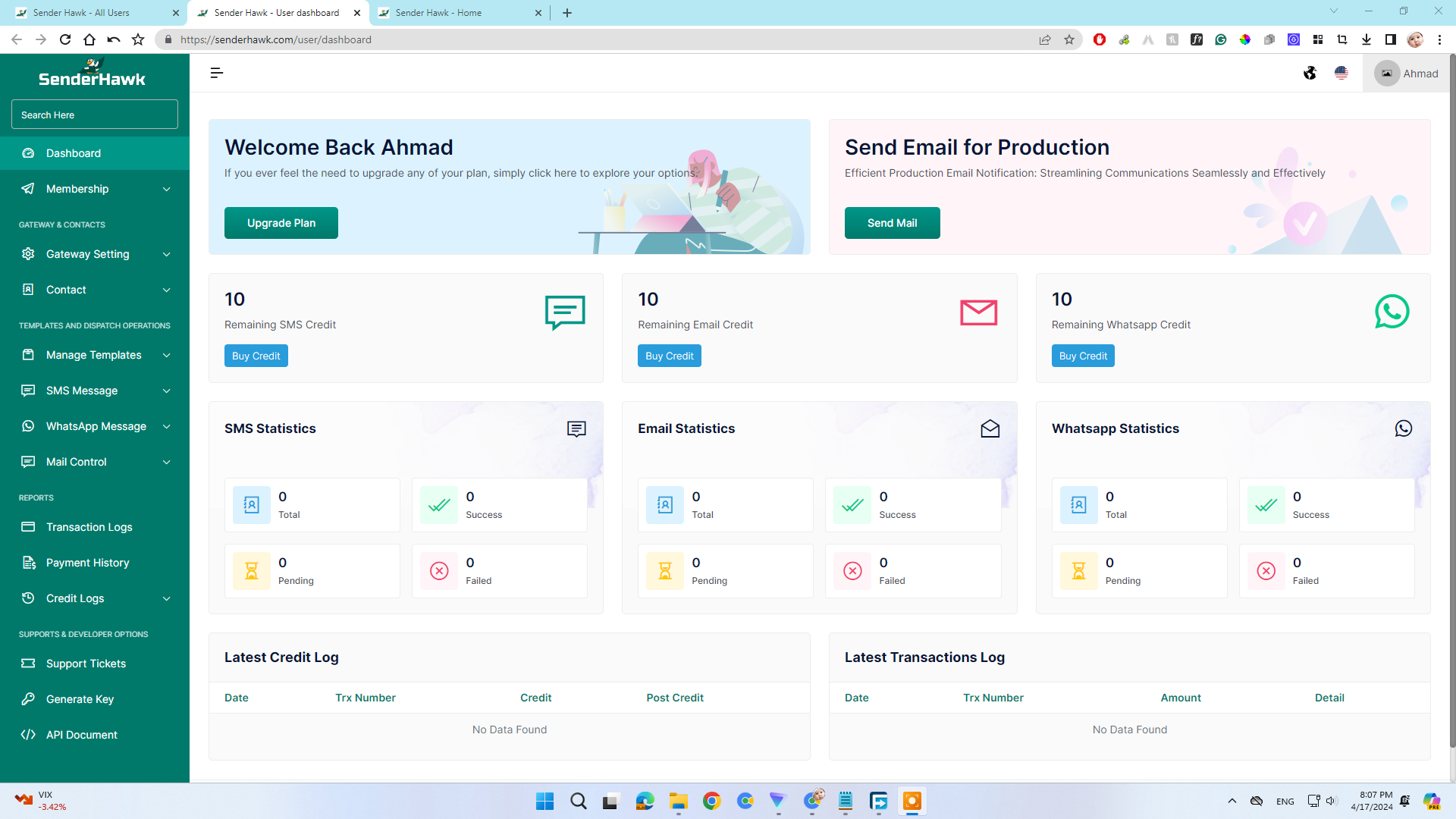 Sender Hawk: Bulk Email, SMS, Whatsapp