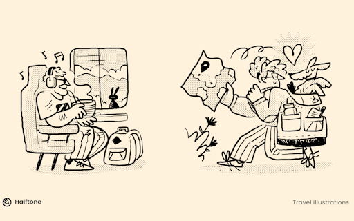 Halftone illustrations