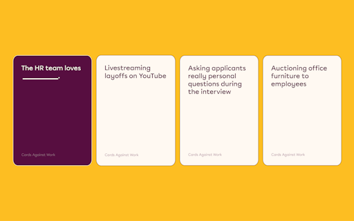 Cards Against Work