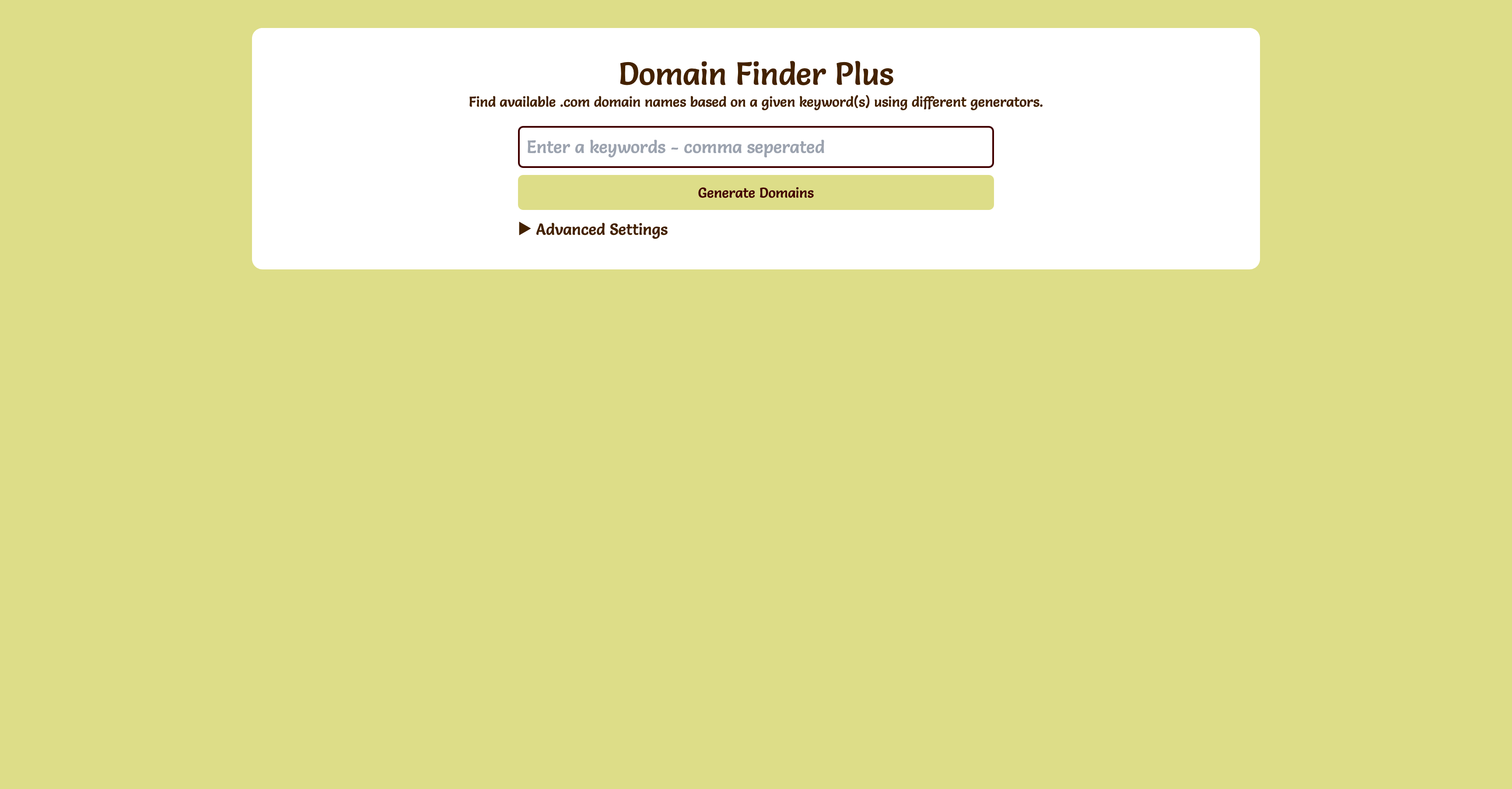 Domain Finder Plus