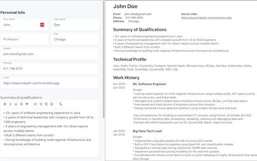Smart CV Generator