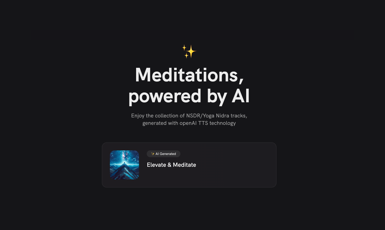 AI meditations by NSDR.co