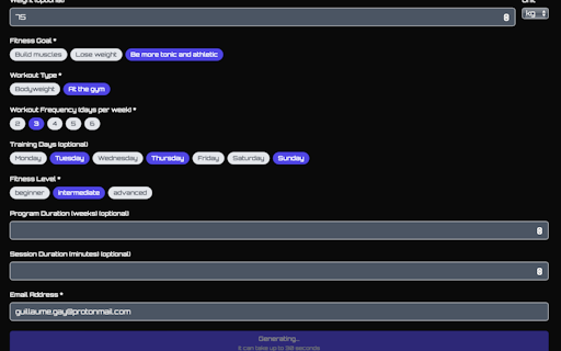 AI Workout Generator