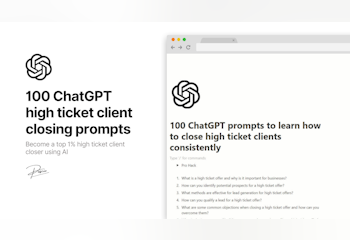 100 ChatGPT High-Ticket Prompts Bundle