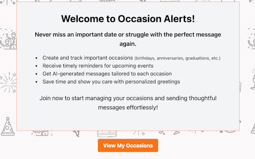 Occasion Alerts