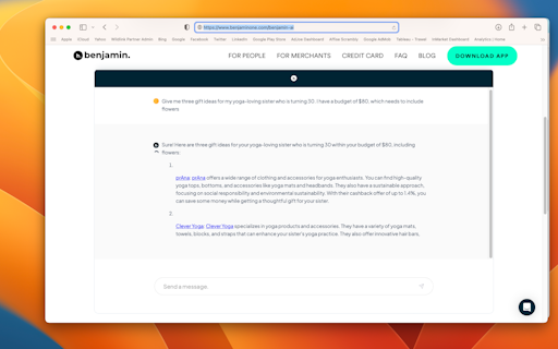 Benjamin - AI Rewards Shopping Assistant