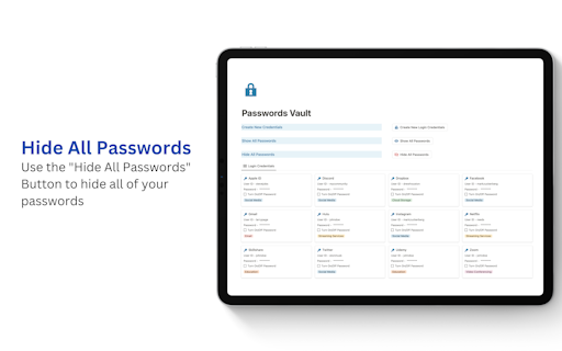 Passwords Vault
