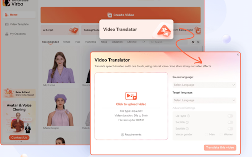 Virbo AI Video Translator