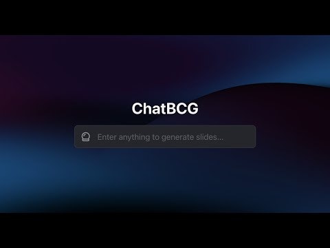 ChatBCG Generative AI for Slides