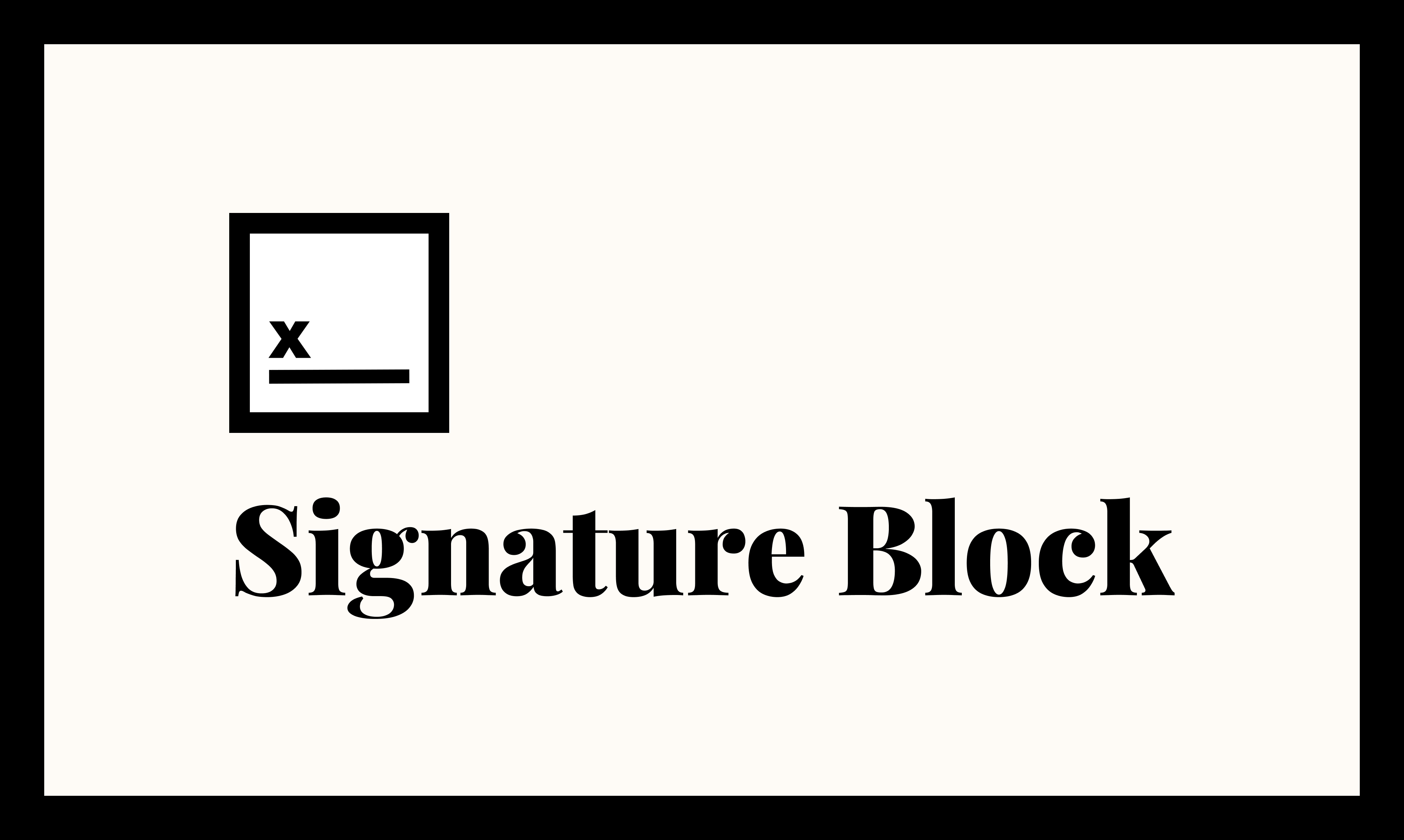 Signature Block