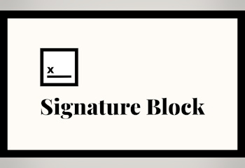 Signature Block