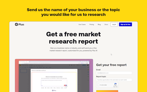 Plus AI Market Research Reports