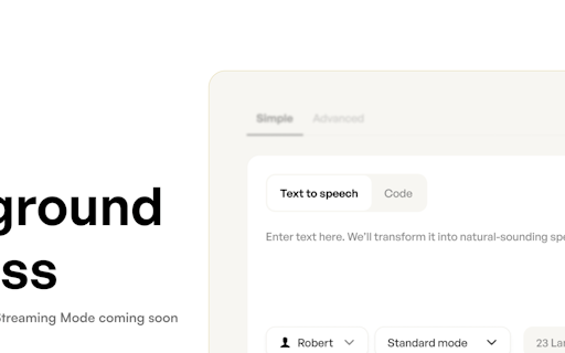 Gan.AI TTS Model & API Playground