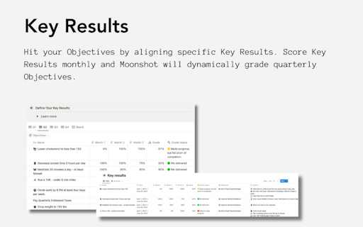 Moonshot OKR Notion Template
