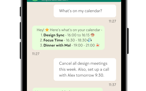 Text Your Calendar