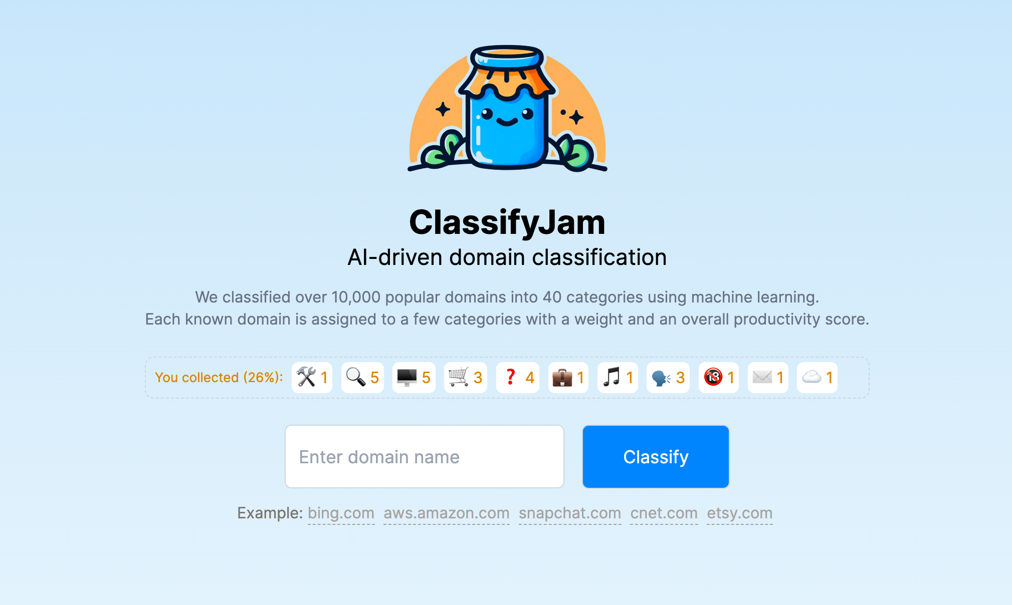 AI-driven domain classification